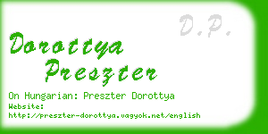 dorottya preszter business card